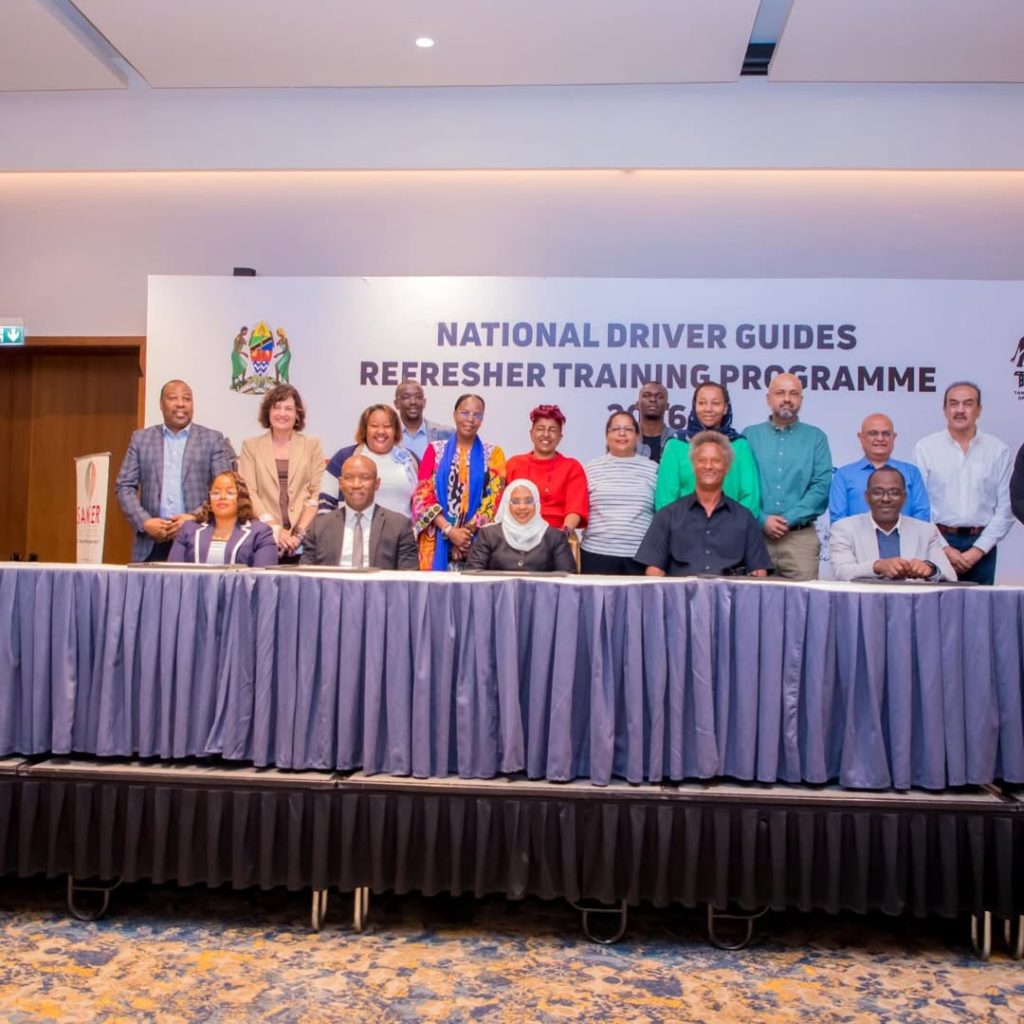 TATO Chairman with other TATO memebers with Hon Minister Ashatu kijaji During Driver Guides Training